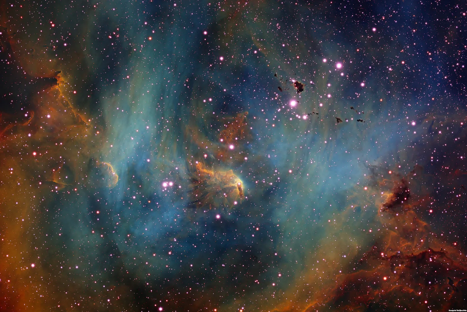 Nebulosa fotografiada de cielo profundo